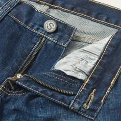 1014 Fit Semi-Destructed Wash Jeans