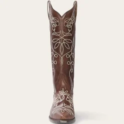 Adeline Burnished Brown Back Zip Cowboy Boot