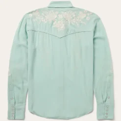 Aqua Rayon Crepe Western Blouse