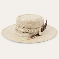 Batterson Straw Flat Brim Hat