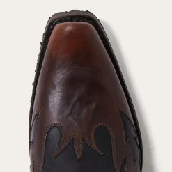Biker Outlaw Oiled Leather Cowboy Boot