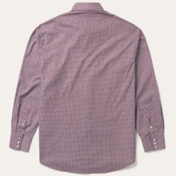 Blue Four Point Geo Print Western Shirt