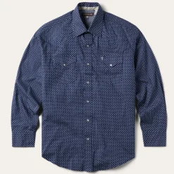 Blue Polaris Geo Print Western Shirt