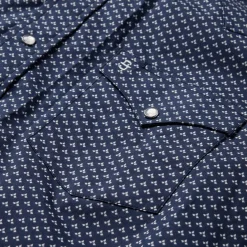 Blue Polaris Geo Print Western Shirt