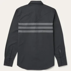 Border Stripe Twill Western Shirt