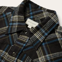 Brown Plaid Flannel Western Shirt