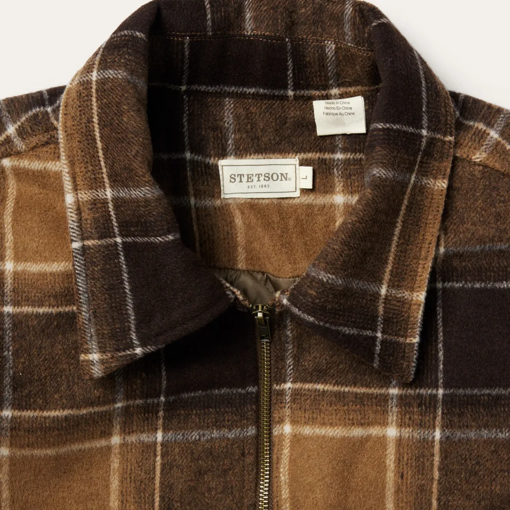 Brown Plaid Western Coat