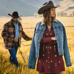 Brown Plaid Western Coat