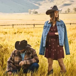 Brown Plaid Western Coat