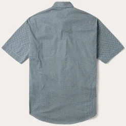 Circle Diamond Print Short Sleeve Western Shirt