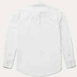Classic Solid Snap Poplin Shirt In Optic White