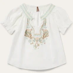 Cotton Voile Peasant Blouse