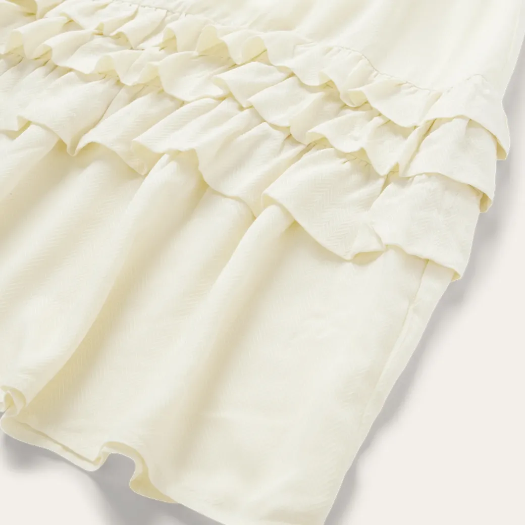 Cream Herringbone Dress