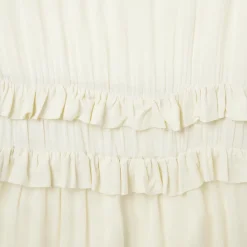 Cream Herringbone Dress