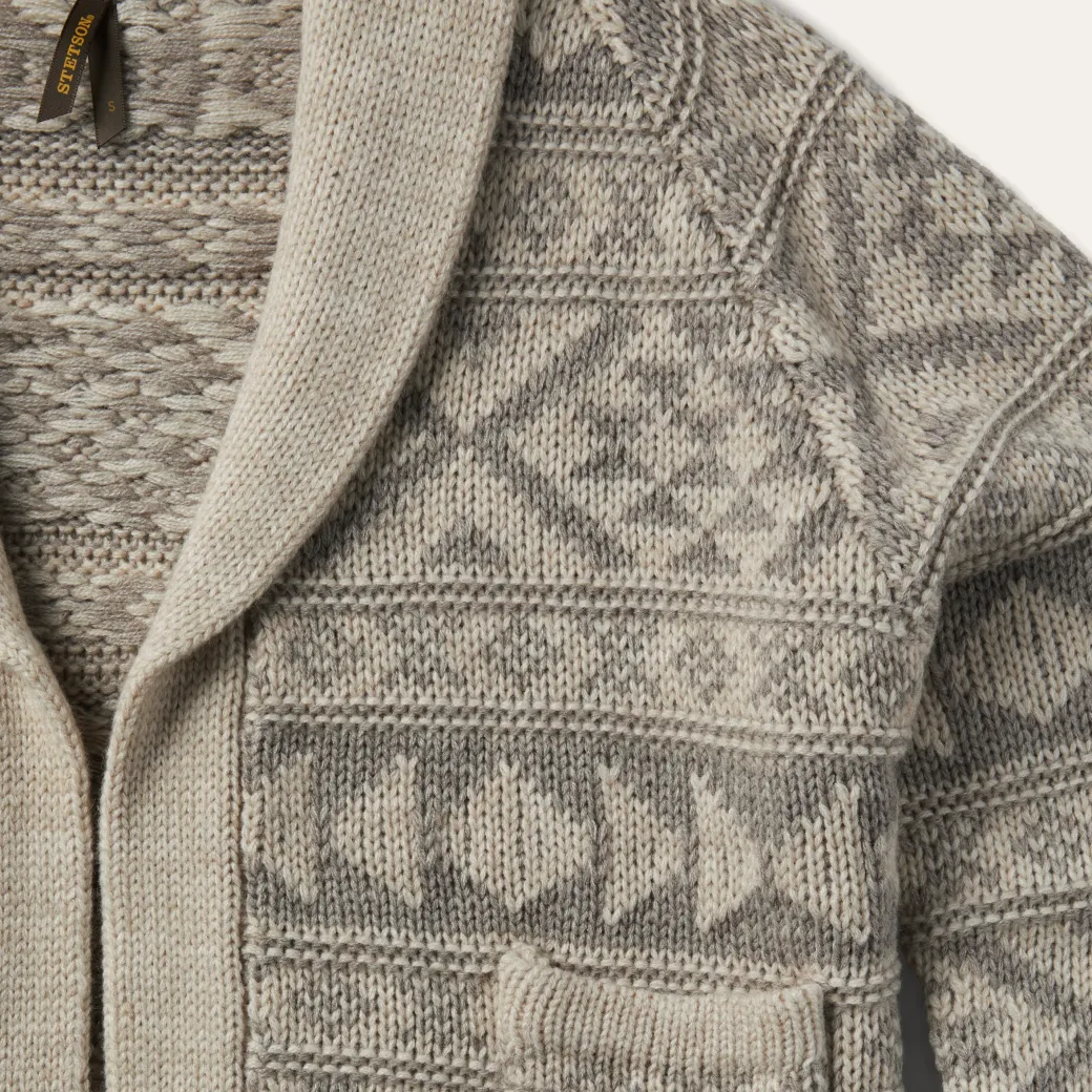 Cropped Shawl Collar Cardigan