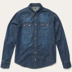 Dark Denim Snap Front Shirt