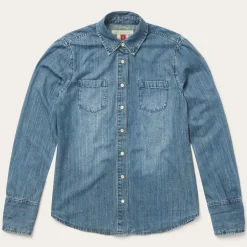 Denim Snap Front Western Shirt