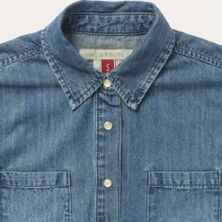 Denim Snap Front Western Shirt