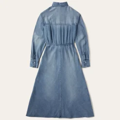 Denim Tencel Tie-Front Dress