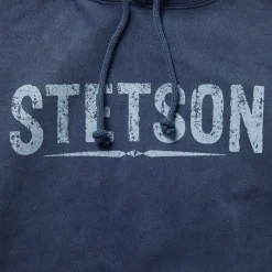 Distressed Logo Hooded Sweatshirt