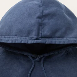 Distressed Logo Hooded Sweatshirt