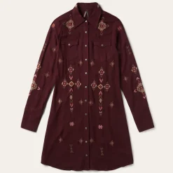 Embroidered Shirt Dress