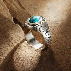 Filigree Ring with Turquoise