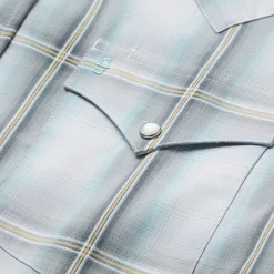 Grey Sky Ombre Plaid Western Shirt