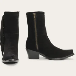 Halle Suede Fringe Side Zip Boot