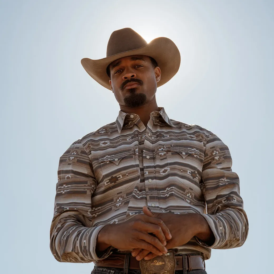 Horizontal Aztec Print Western Shirt