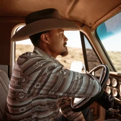 Horizontal Aztec Print Western Shirt