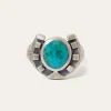 Horseshoe Ring with Turquoise