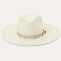 JW Marshall Straw Flat Brim Hat