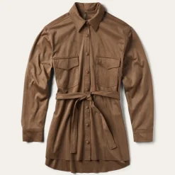 Khaki Suede Western Shirt