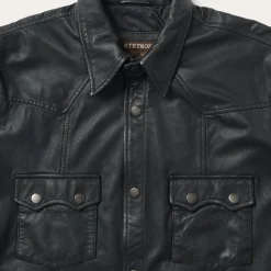 Leather Western Shirt Jacket
