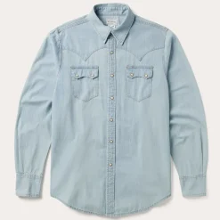 Light Blue Denim Western Shirt