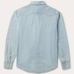 Light Blue Denim Western Shirt