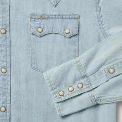 Light Blue Denim Western Shirt
