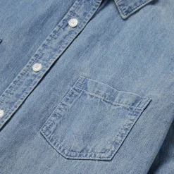 Long-Sleeved Denim Shirt
