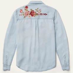 Long-Sleeved Embroidered Blouse