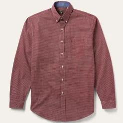 Micro Print Button-Front Shirt