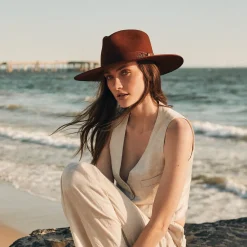 Midtown Wide Flat Brim Hat