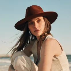 Midtown Wide Flat Brim Hat