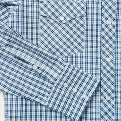 Modern Snap Front Shirt in Mini Check