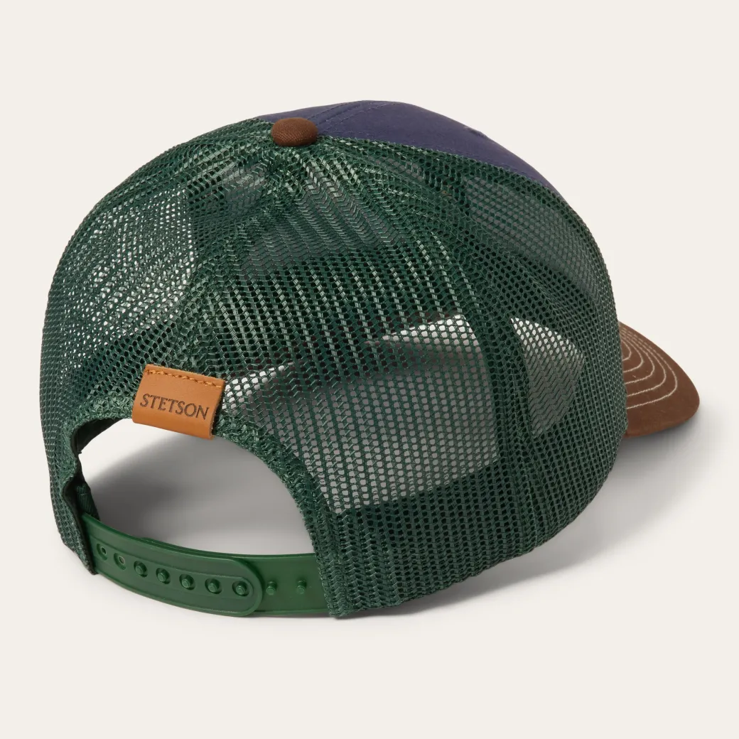 Navy Heritage Script Trucker Cap