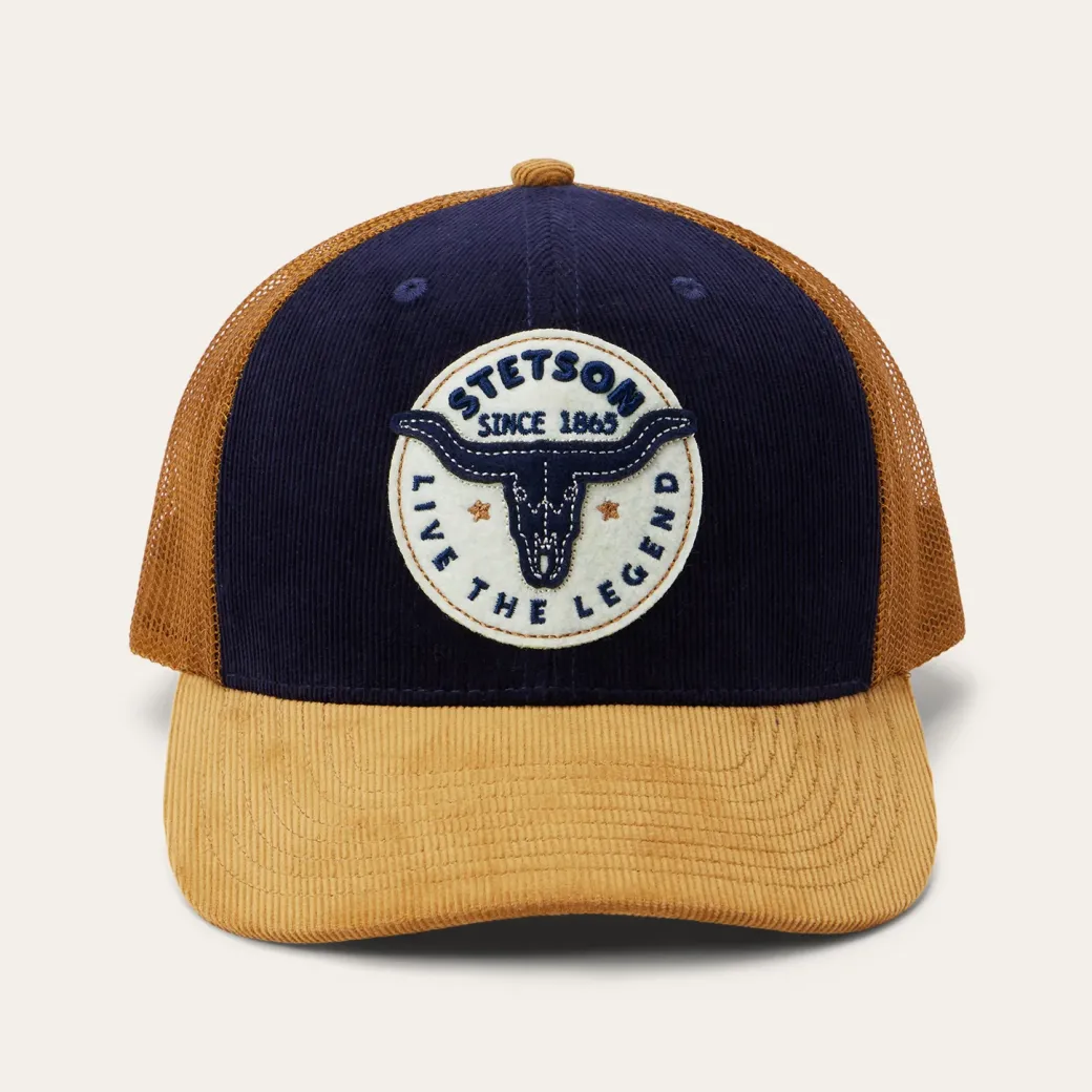 Navy Longhorn Trucker Cap