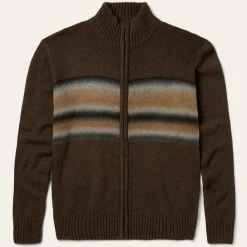 Ombre Border Stripe Cardigan
