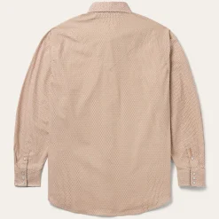 Orange Diamond Print Western Shirt