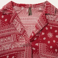 Red Bandana Patchwork Blouse
