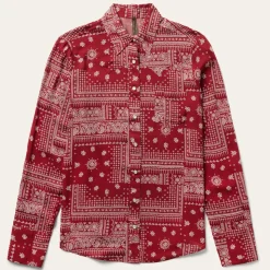 Red Bandana Patchwork Shirt